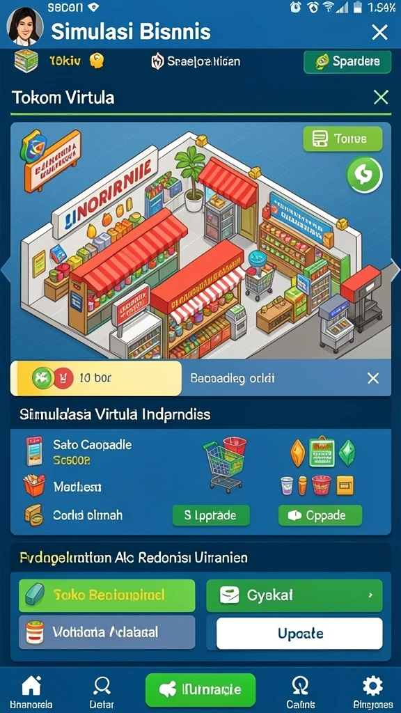Tampilan antarmuka utama game yang menarik.