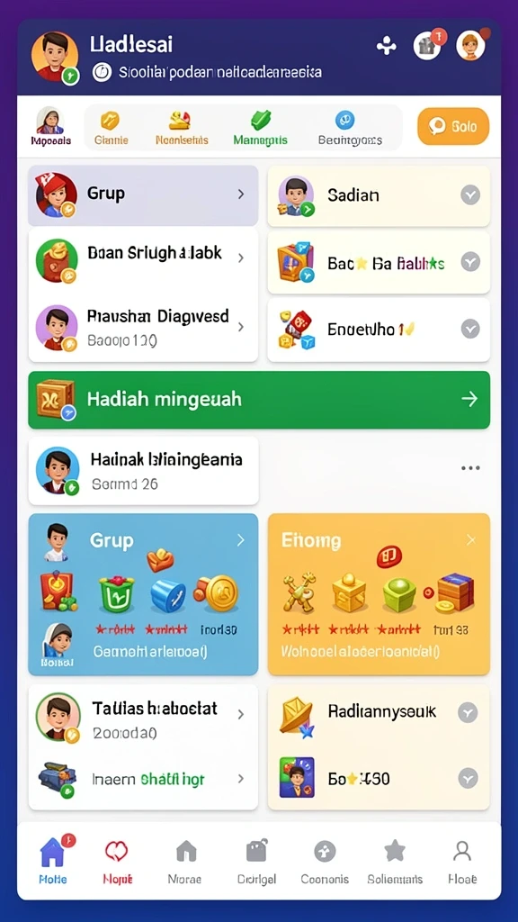 Visual karakter yang memukau dan penuh warna.