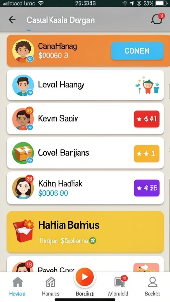 Tampilan awal yang menarik dan intuitif.