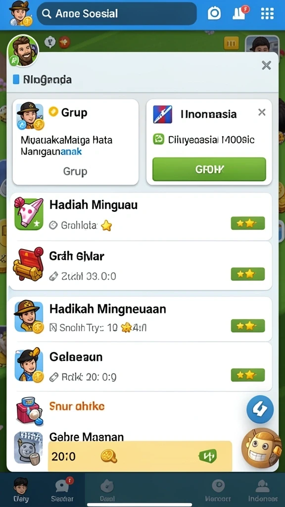 Berbagai pilihan permainan yang tersedia untuk semua pemain.