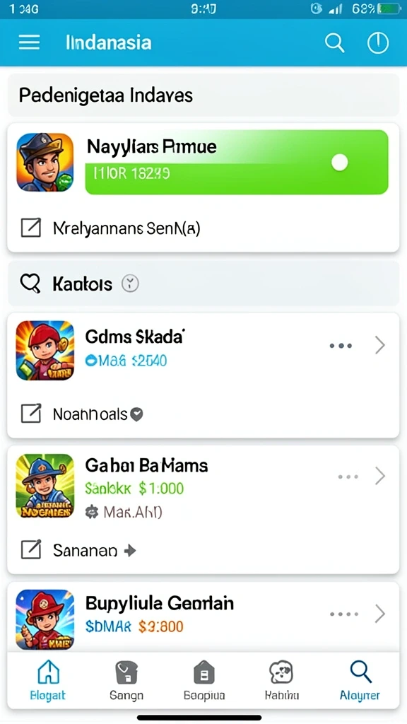 Karakter unik yang bisa Anda pilih untuk bermain.