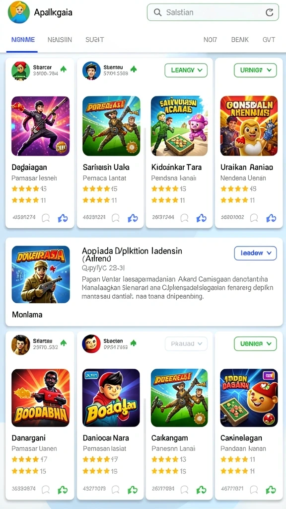 Tampilan karakter dengan desain menarik.