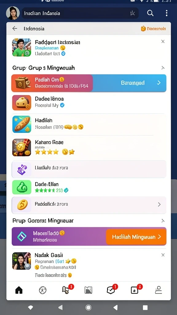Tampilan menu utama VANTAIDN yang user-friendly.